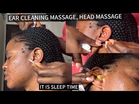 🦋EAR 🦋CLEANING VERY RELAXING ASMR, HEAD MASSAGE, SCALP SCRATCHING, EAR MASSAGE WITH GUM CHEWING