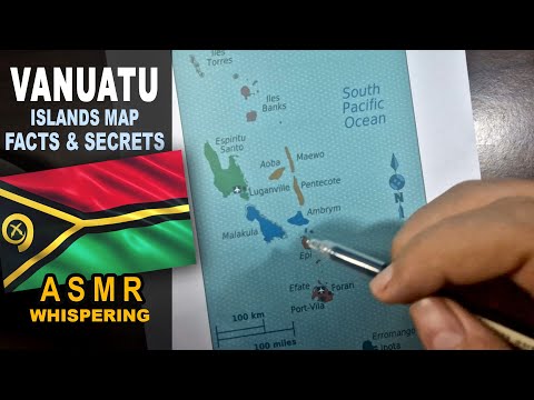ASMR - VANUATU islands map contour tracing | Facts and Highlights | ASMR maps and facts