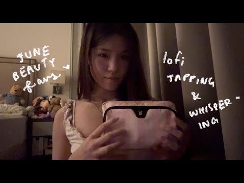 ASMR recent makeup & beauty favs | lofi tapping & whispering