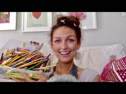 ASMR~ Pencil Show & Tell / Whisper Ramble!