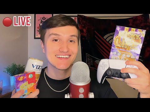 🔴 - LIVE ASMR RELAXING HANGOUT 😴💤 (triggers + whisper ramble + sports talk)