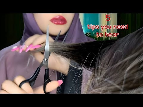 ASMR 💇🏻‍♀️- Give You Haircut For Relaxation & Motivation (hair play, scratching, scalp massaging)
