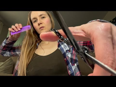 chaotic af asmr haircut ✂️ sry now you‘re bald (aggressive)