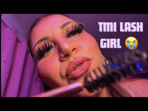 ASMR - TMI Lash girl 😭 closeup personal attention 😴