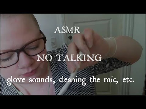 ASMR Cleaning The Mic [No Talking + Glove Sounds + Tweezers + Scissors And More]