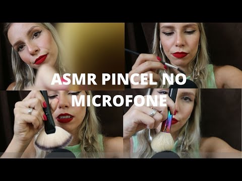 ASMR PINCEL NO MICROFONE -  Bruna ASMR