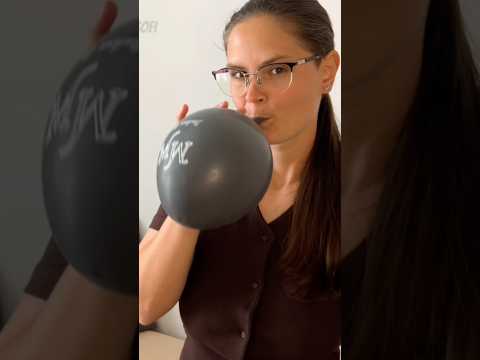 🤭❤️❤️ASMR .. Blowing and Blowing GREY Balloon #asmr #balloon #ballongame #challenge