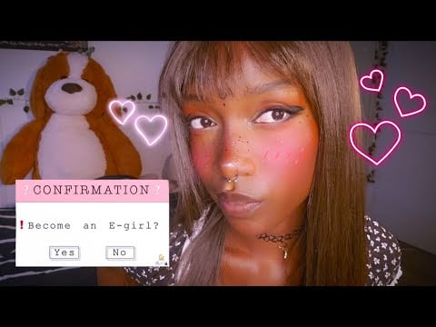 ASMR fast e-girl makeup tutorial 🖤💄 (no talking)
