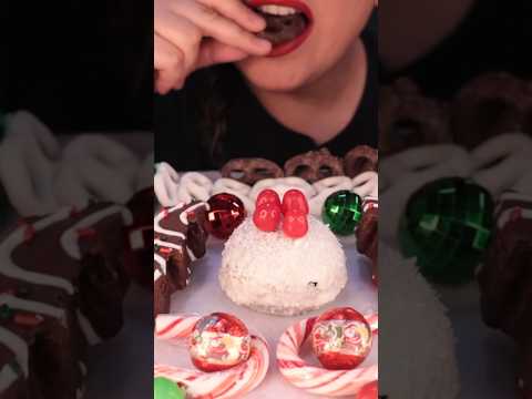 Trying Christmas Treats #asmr #shorts #food #christmas