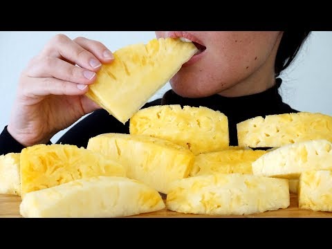 ASMR Eating Sounds: Sweet & Juicy Pineapple (No Talking)