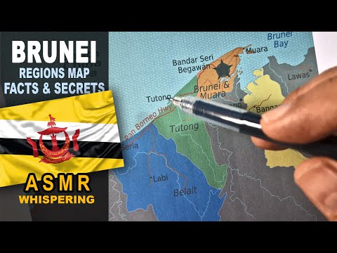 ASMR : BRUNEI Regions Map outline | Key Facts and Highlights | ASMR maps and facts