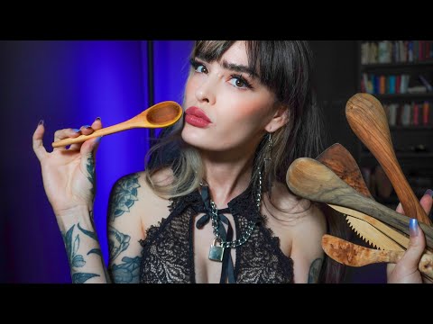 ASMR Eating You Up | Wooden Tapping + Mouth Sounds