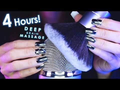 [4 Hours ASMR] Best Deep Brain Massage for Instant Sleep & Relax 😴 (No Talking)