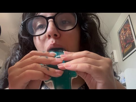 ASMR Eating Giant Gummy Shark 🦈 