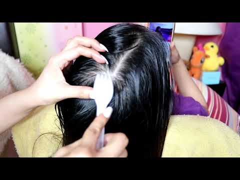 ASMR Scalp Massage Tools Scratching Relaxing Sounds 머리 마사지