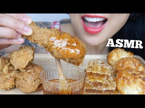 ASMR FRIED CHICKEN + HONEYCOMB (EXTREME EATING SOUNDS) NO TALKING | SAS-ASMR