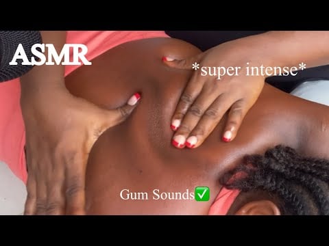 ASMR✨OUTDOOR  INTENSE BACK NITPICKING COMBING PICKING ON NEIGHBOR BACK PLUS GUM CHEWING
