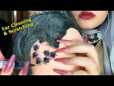 ASMR | Getting Something Out Of Your Ear (deep ear cleaning) & Scratching - Tapping
