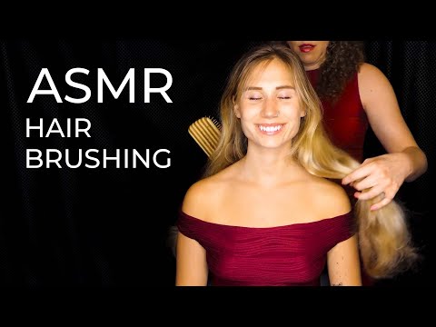 ASMR 💕 Ultra Gorgeous Hair Brushing & Relaxing Scalp Massage w/ Mercedes & Corrina