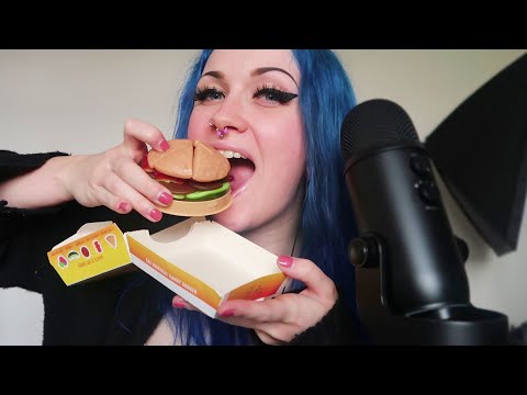 ASMR GIANT GUMMY BURGER 🍔 (Eating Sounds)