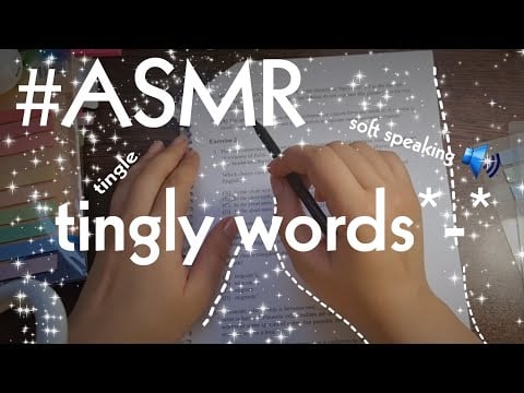 The ultimate #asmrsounds ^~^ ", taking a test with tingly whispers!!! 