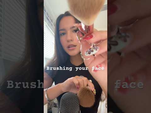 Relax with soft mic + face brushing sounds 🎧💤 #asmr #shorts