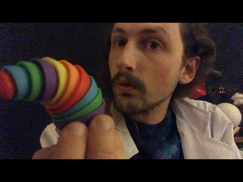 ASMR Silly Cranial Nerve Exam (+Natural Thunder Storm) (30 Minute Examination)