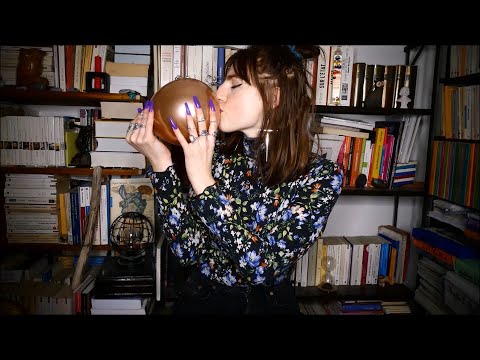 [ASMR] Blowing Popping Sratching & Kissing Balloons ~ Long Nails (No Talking)