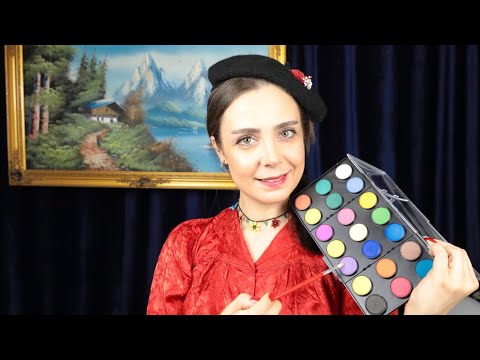 ASMR👩🏻‍🎨 Painting Your Face 🎨 Ressam👩🏻‍🎨 Yüzüne Resim Yapıyorum | Türkçe ASMR