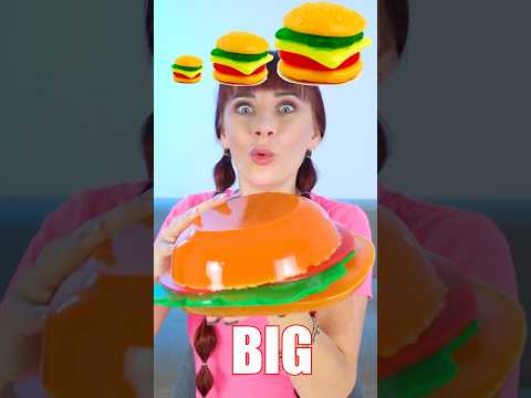 ASMR Big, Medium, Small Gummy Burger Challenge