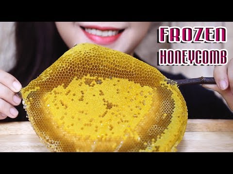 ASMR FROZEN HONEYCOMB (Satisfying STICKY SOUNDS) NO TALKING | LINH ASMR