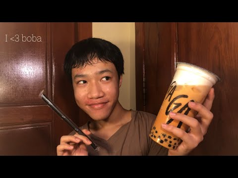 ASMR boba milk tea Mouth Sounds 🧋Intense  Tingles ✨