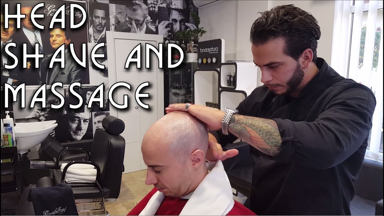 💈 Old school Barber - Head Shave with Massage - ASMR no talking