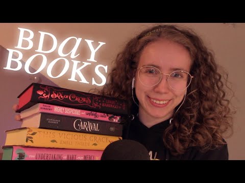 [ASMR] BIG Birthday Book Haul (I'm 21 now, yayyy) 📚✨ (book tapping, tracing, ...)