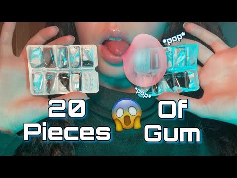 ASMR INTENSE GUM CHEWING 💦 Every 1 Minute, I Chew a New Piece | Wet and Chewy Mouth Sounds 💦