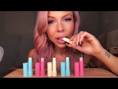 ASMR EDIBLE LIPSTICK /LIP BALM EATING SOUNDS & TINGLY MOUTH SOUNDS (MUKBANG)