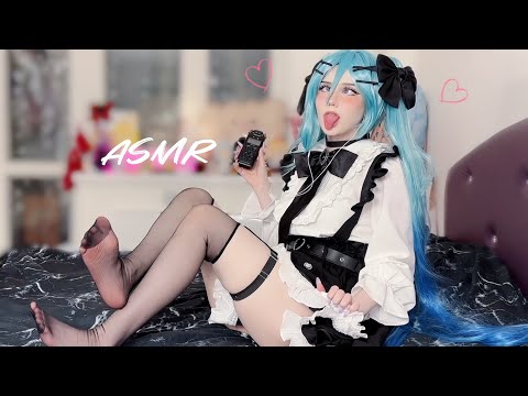 ASMR Scratching | Hatsune Miku Cosplay #asmr #asmrcosplay