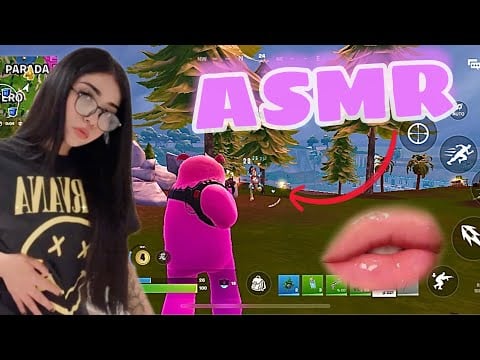 MI PRIMER VIDEO jugando FORTNITE con ASMR 💜 cariños