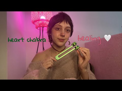 ASMR heart chakra healing 🌿♥️ w/ fire crackling sounds 🔥