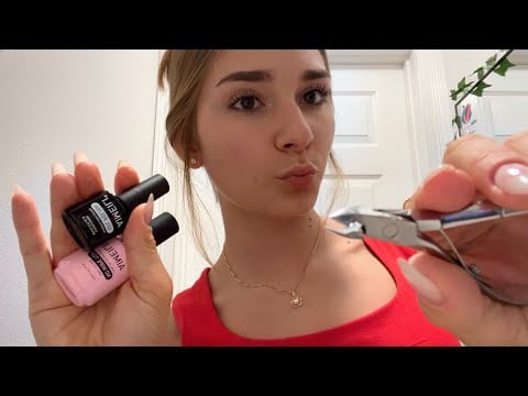 ASMR mean nail tech gives you a manicure
