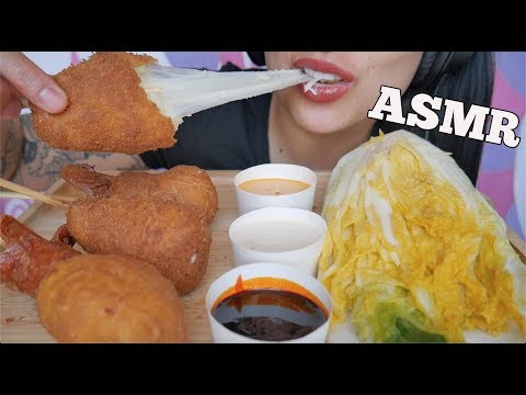 ASMR CHEESY CORN DOG + WHITE KIMCHI + *New NUCLEAR FIRE SAUCE (EATING SOUNDS) NO TALKING | SAS-ASMR