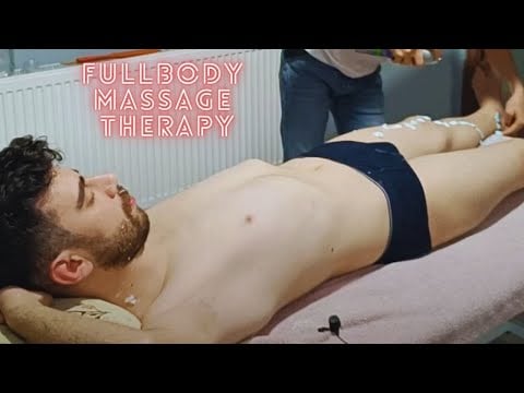 RELAXING BODY MASSAGE WITH FOAM AND TICKLE - ASMR CHEST,LEG,HAND,FOOT,ARM,SHOULDER MASSAGE