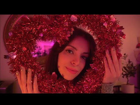 Valentine ASMR| Crackling Heart Wreath| Positive Reassuring Talking. #asmr #happyvalentinesday #ad