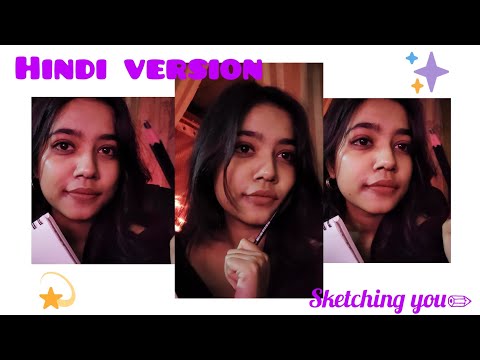 ASMR HINDI⭐💜|SKETCHING ✏️ Your face and Telling STORIES 💤 in hindi💜 #asmr #asmrhindi