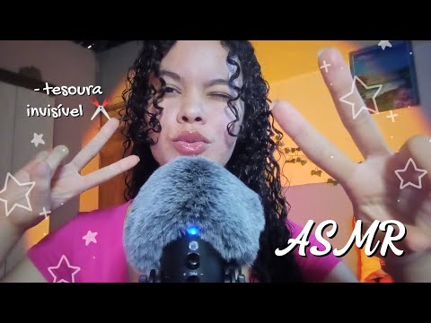 ASMR Tesoura Invisível + Sons De Boca | Invisible Scissors with Mouth Sounds 👄✂️