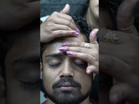 Unwind with Oily Head Massage ASMR:  Your Gateway to Deep Sleep #shorts