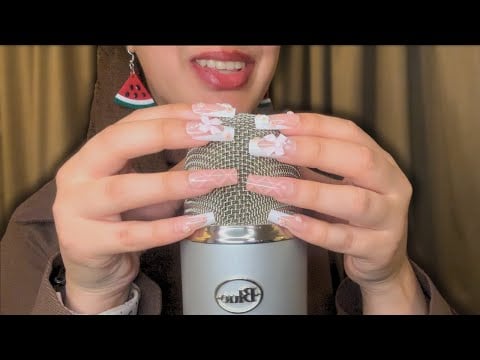 ASMR Bare Mic Scratching With Long Nails 💕 (NO TALKING, NO MOUTH SOUNDS)