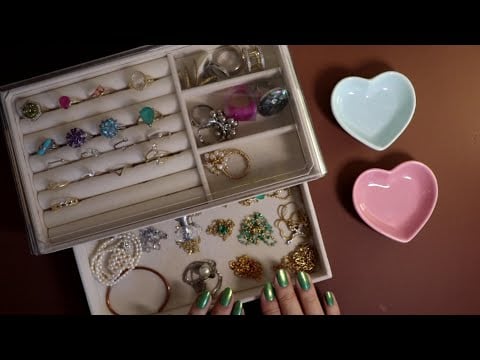 ASMR não intencional | Organizando porta joias (Muita conversa/voz suave)