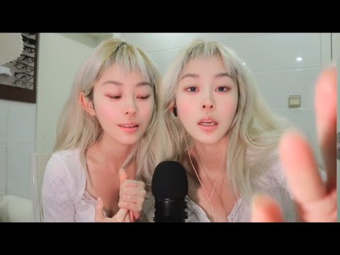 ASMR double spit painting, mouth sounds *messy triggers*