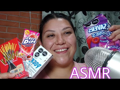 ASMR COMIENDO POCKY dulces japoneses 😋🍫🍭 life savers